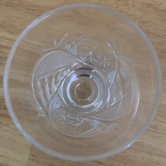 Vintage Set of 6 Cocktail Glasses Pinwheel Crystal Glass Cups - Picture 3 of 4